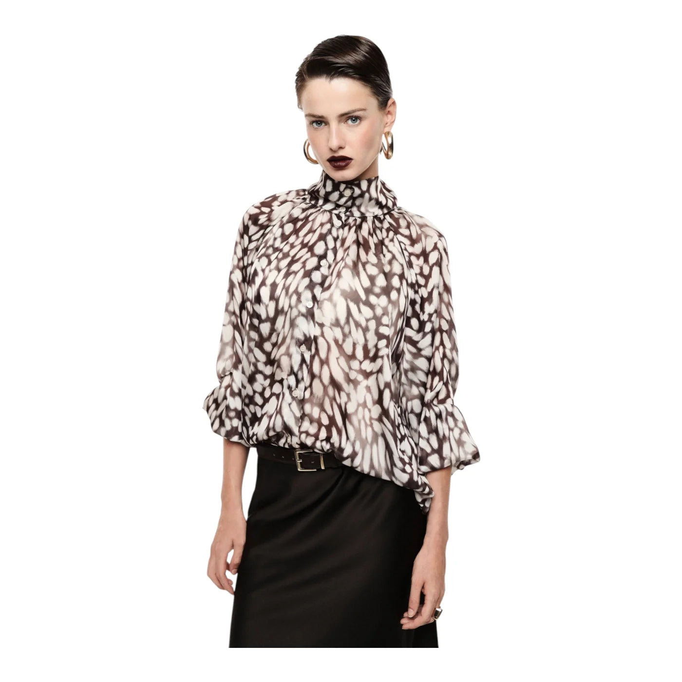 Camicia ampia stampa astratta donna multicolore imperial - camicie