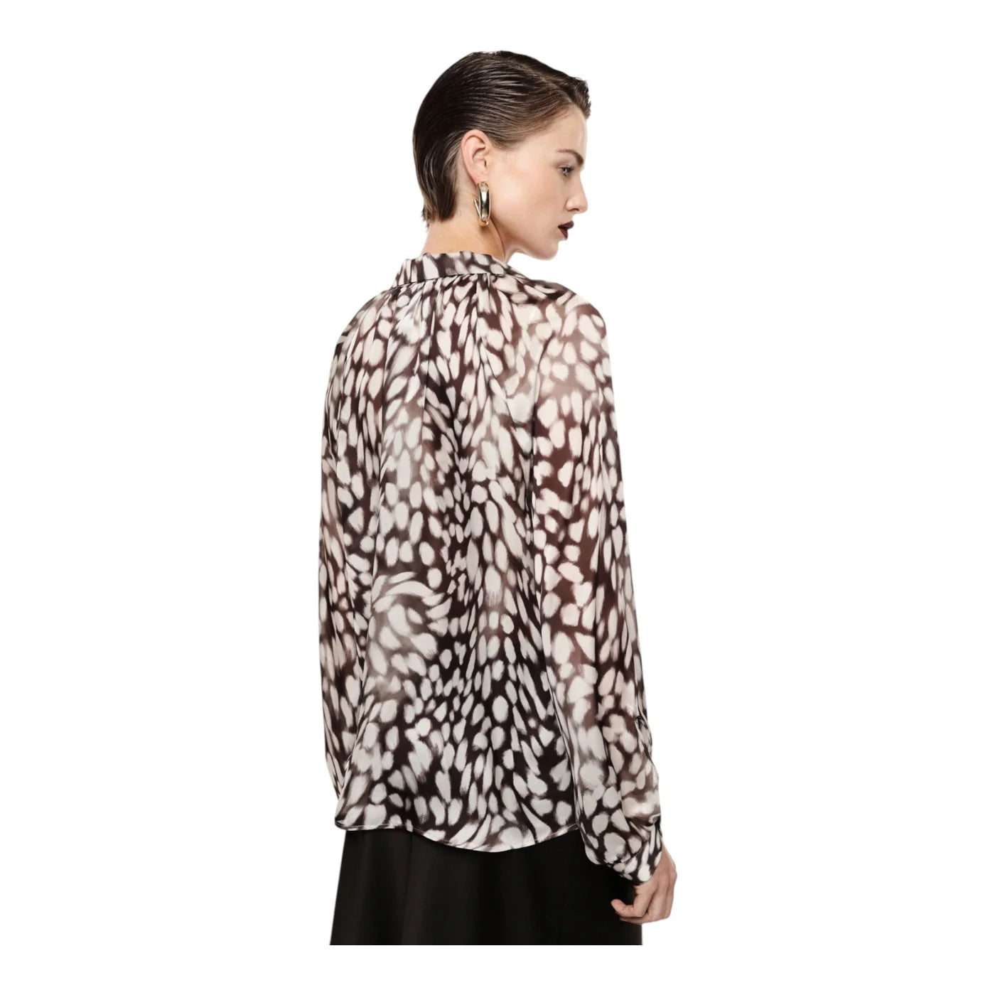 Camicia ampia stampa astratta donna multicolore imperial - camicie