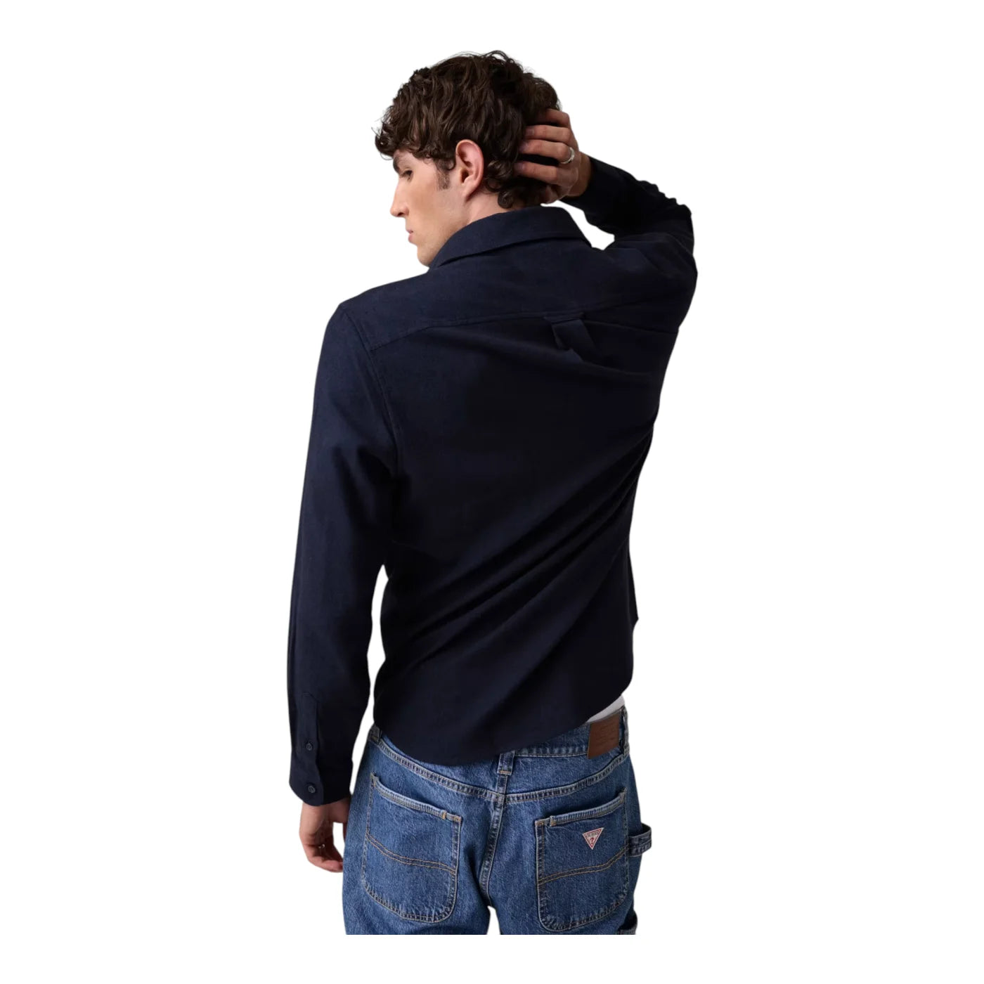 Camicia in flanella uomo blu guess - camicie
