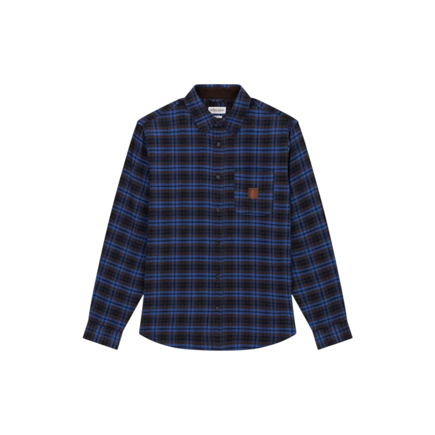 Camicia in flanella uomo blu guess - camicie