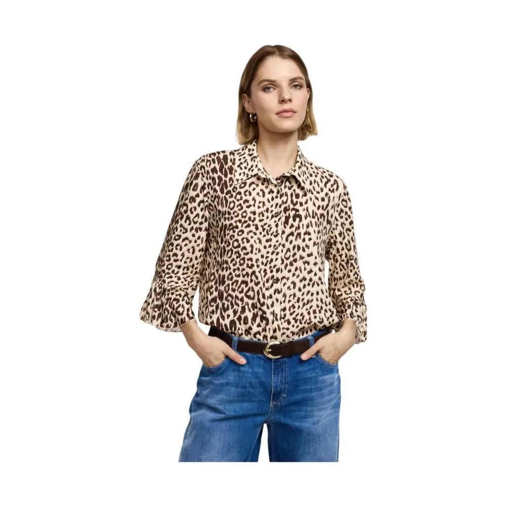 4 stampa animalier con collo classico Donna Please Please
