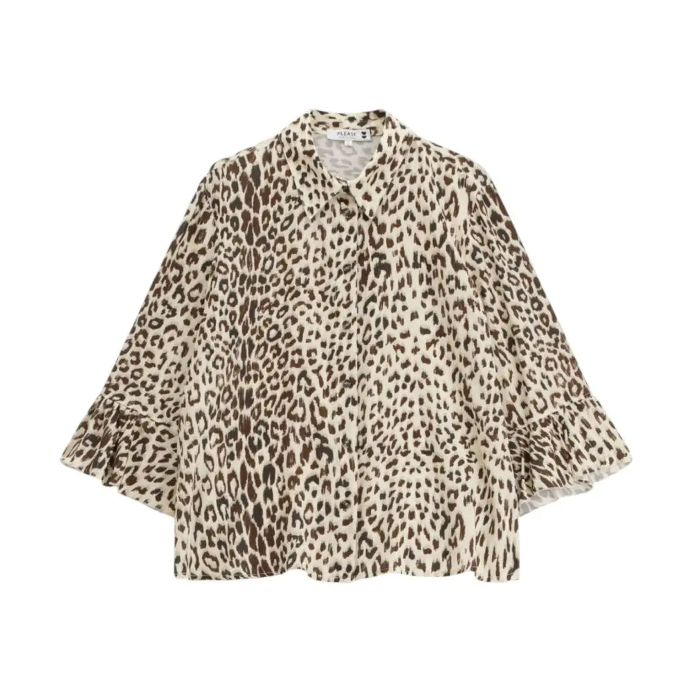 4 stampa animalier con collo classico Donna Please Please