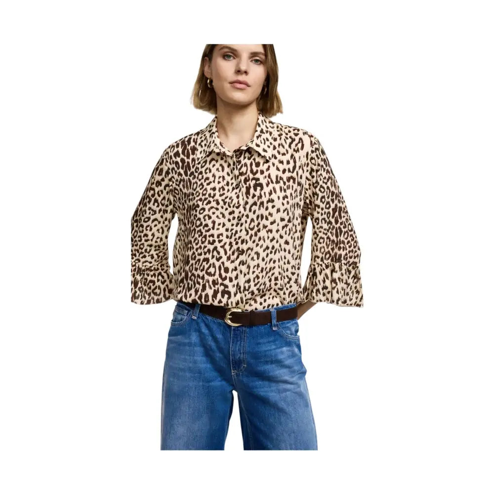 4 stampa animalier con collo classico Donna Please Please