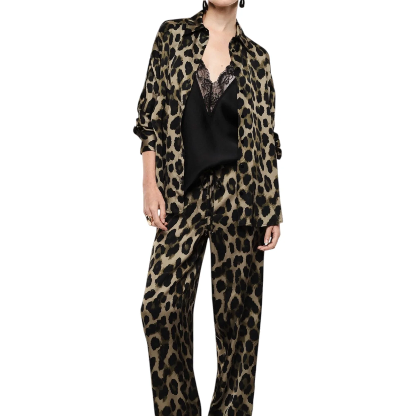Camicia stampa animalier donna verde imperial - camicie