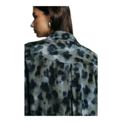 Camicia stampa maculata con maniche 3/4 donna multicolore please - camicie