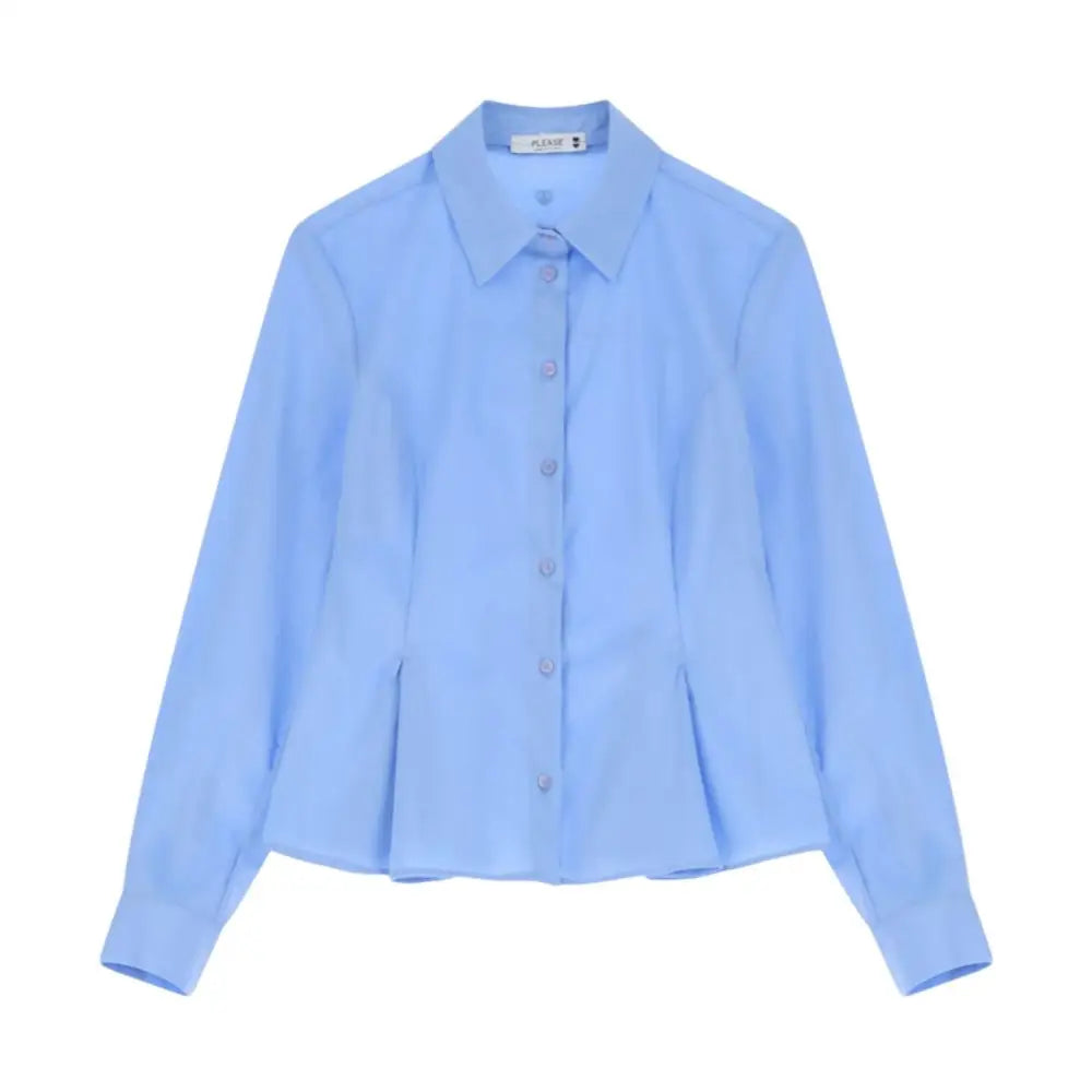 Camicia svasata con pince e colletto classico Donna Please Please