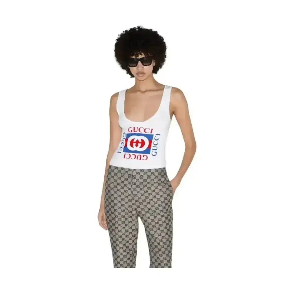 Canotta a coste Donna Gucci stampa gucci - Follower SRL