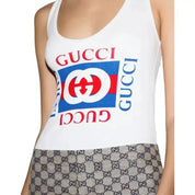 Canotta a coste Donna Gucci stampa gucci - Follower SRL