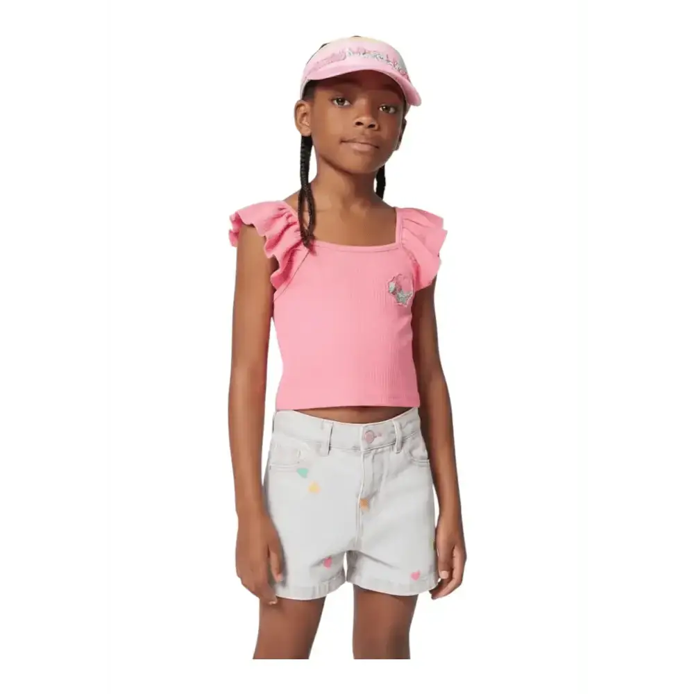 Canotta con spalline arricciate Bambina Billieblush - Follower SRL