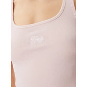 Canotta Donna Guess Jeans vestibilità slim con logo ricamato Guess Jeans