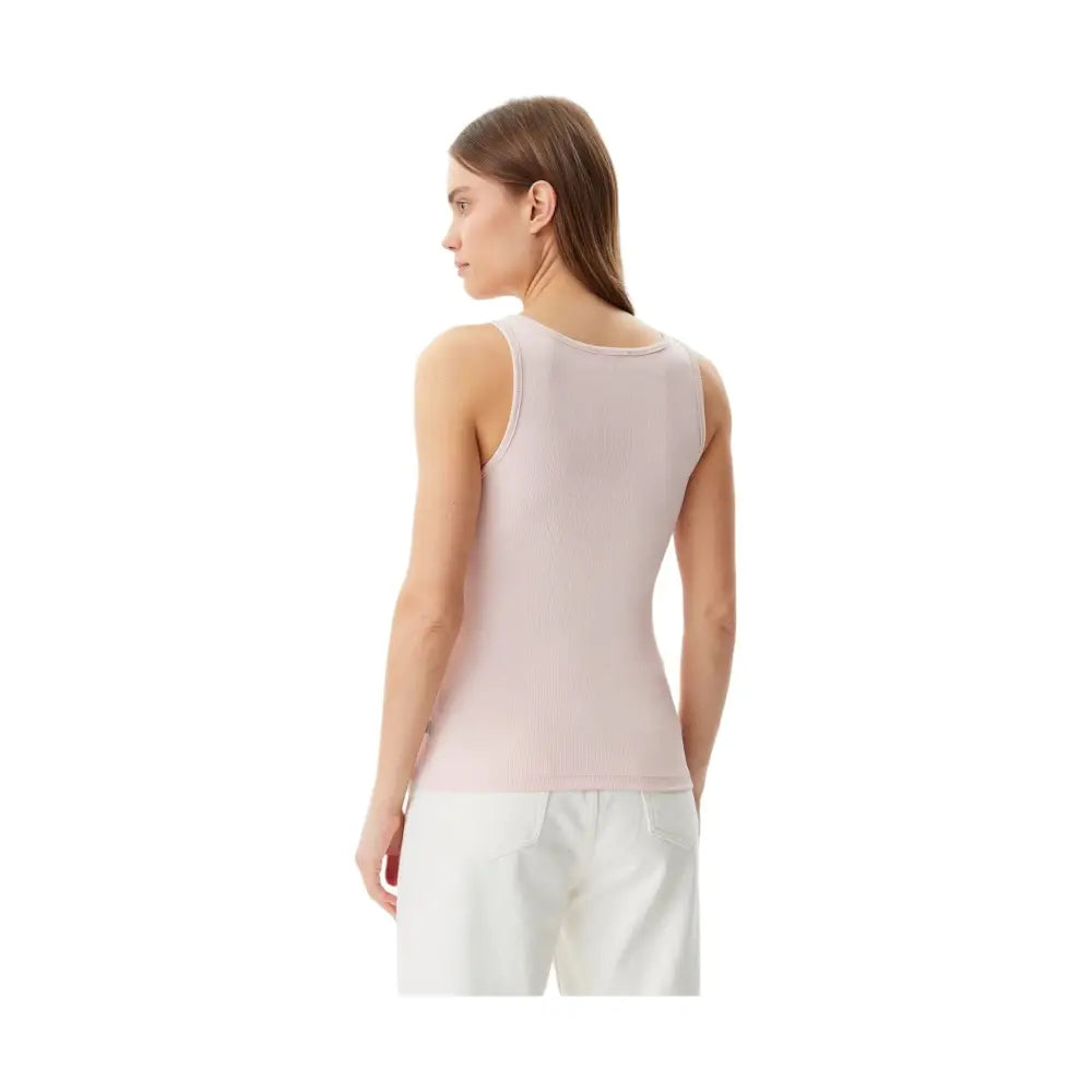 Canotta Donna Guess Jeans vestibilità slim con logo ricamato Guess Jeans