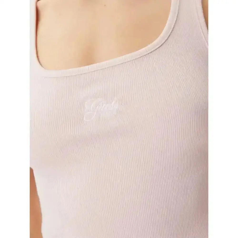 Canotta Donna Guess Jeans vestibilità slim con logo ricamato - Follower SRL