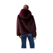 Cappotto corto in finta pelliccia a pelo lungo con cappuccio Donna Attentif Paris Attentif Paris