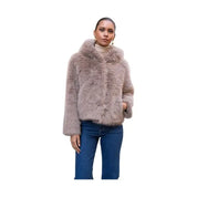 Cappotto corto in finta pelliccia a pelo lungo con cappuccio Donna Attentif Paris - Follower SRL