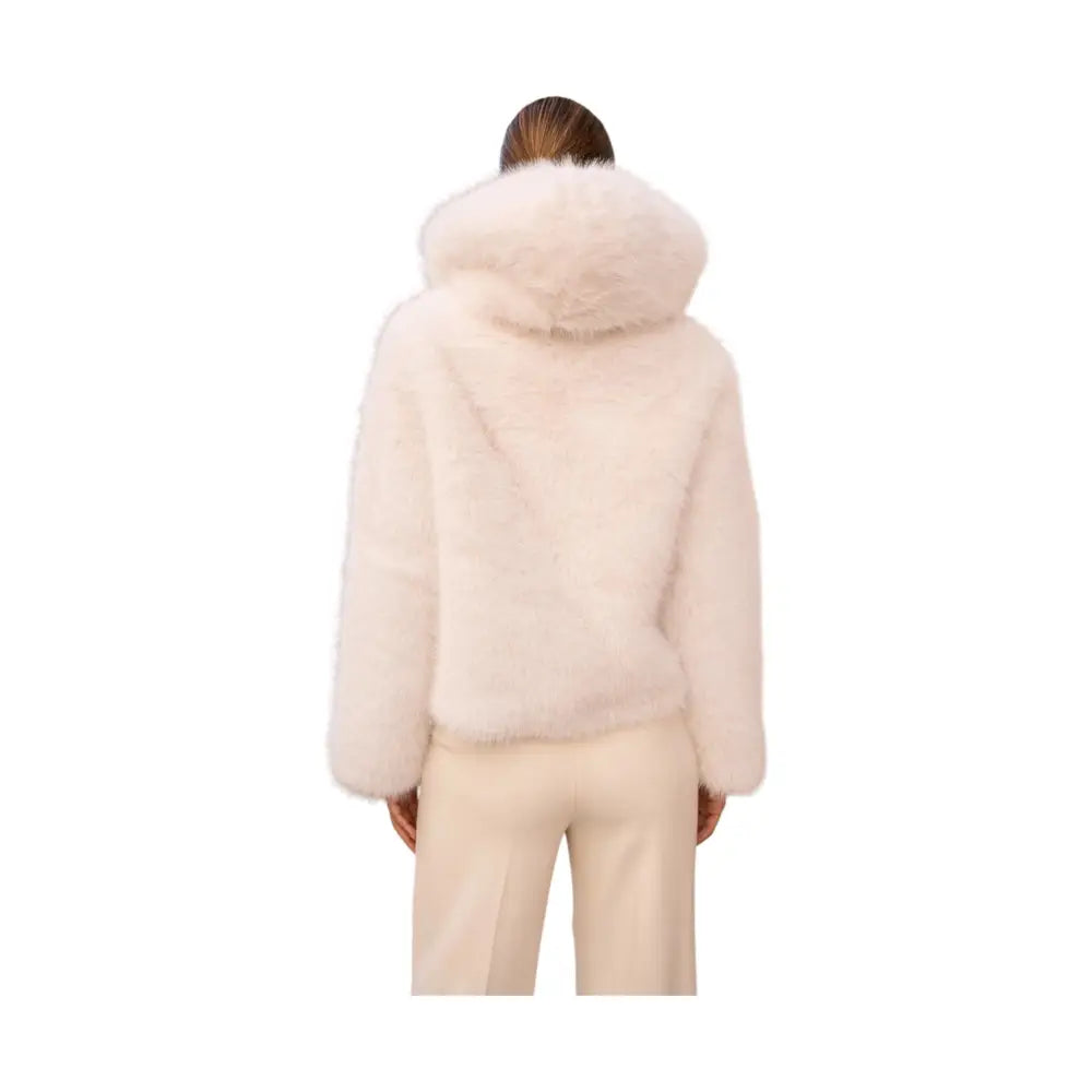 Cappotto corto in finta pelliccia a pelo lungo con cappuccio Donna Attentif Paris Attentif Paris