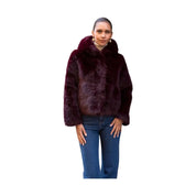 Cappotto corto in finta pelliccia a pelo lungo con cappuccio Donna Attentif Paris Attentif Paris