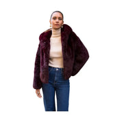 Cappotto corto in finta pelliccia a pelo lungo con cappuccio Donna Attentif Paris Attentif Paris