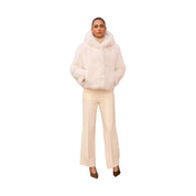 Cappotto corto in finta pelliccia a pelo lungo con cappuccio Donna Attentif Paris Attentif Paris