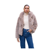 Cappotto corto in finta pelliccia a pelo lungo con cappuccio Donna Attentif Paris Attentif Paris