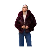 Cappotto corto in finta pelliccia a pelo lungo con cappuccio Donna Attentif Paris Attentif Paris