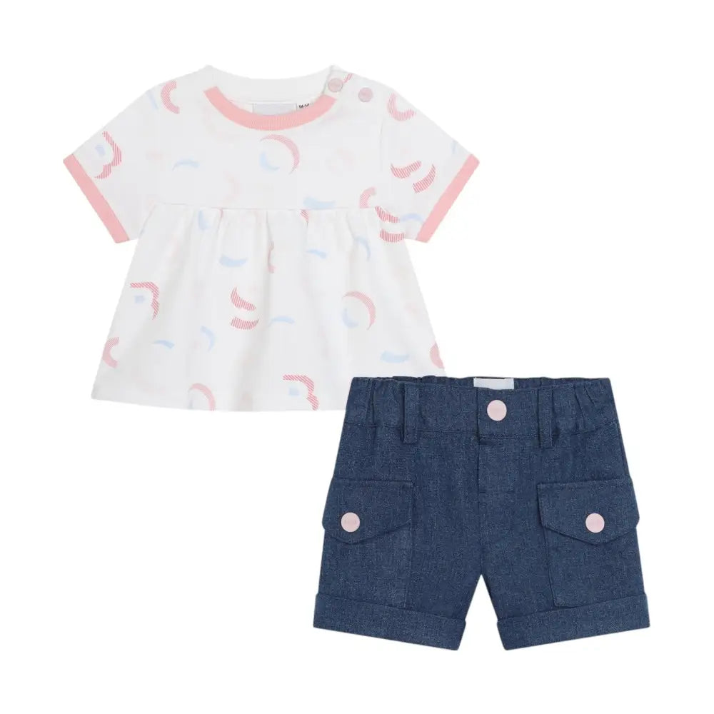 Completo Bambina Hugo Boss Set pantaloncini e canotta Hugo Boss