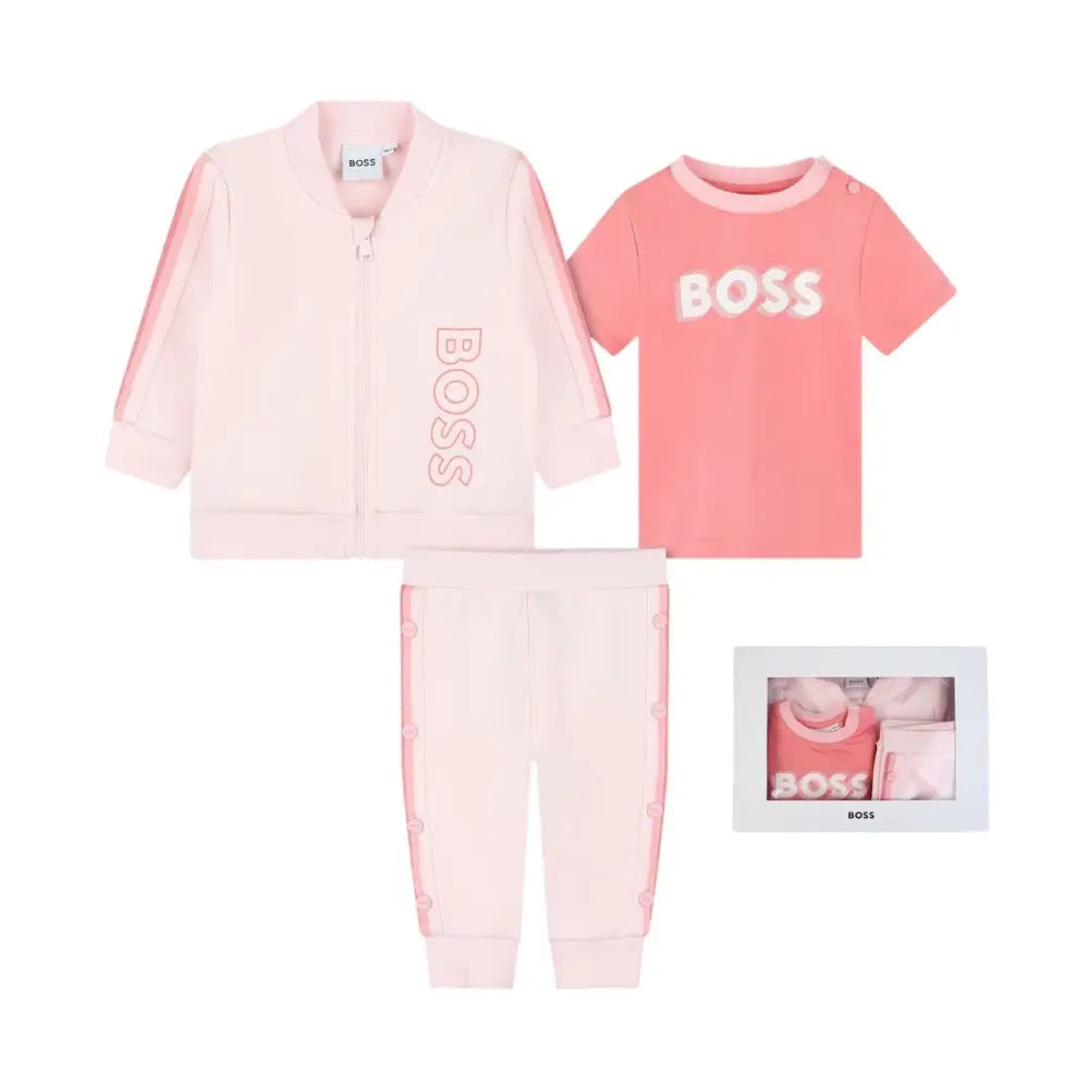 Completo Bambina Hugo Boss T-shirt, pantaloni e cardigan Hugo Boss