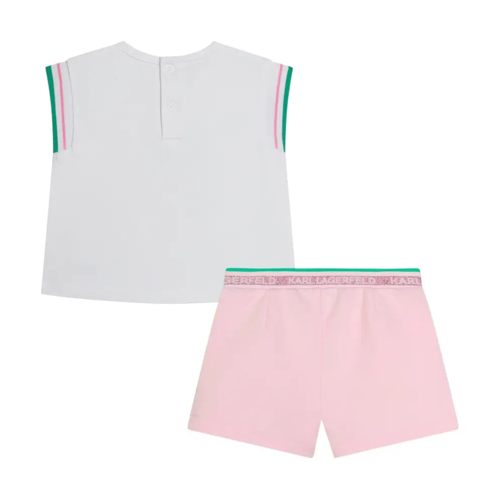 Completo Bambina Karl Lagerfeld Set pantaloncini e t-shirt Karl Lagerfeld