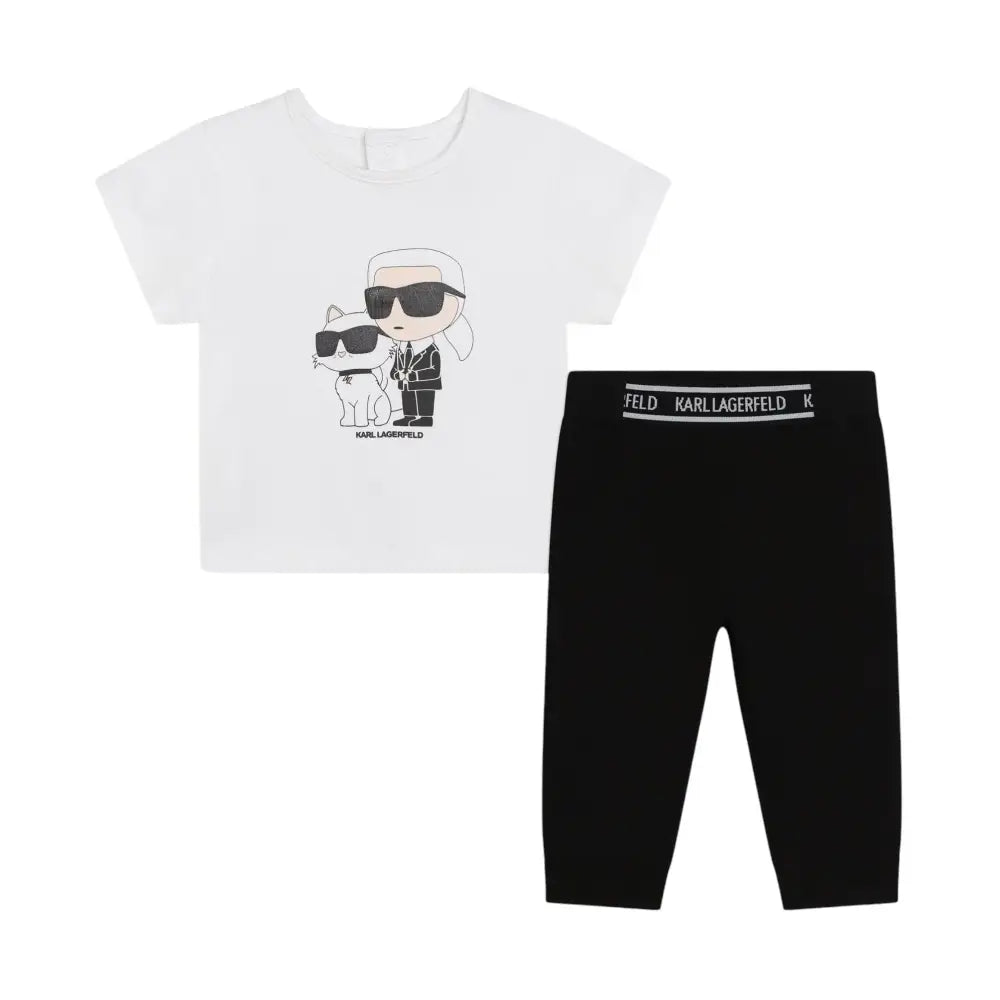 Completo Bambina Karl Lagerfeld Set t-shirt e leggings Karl Lagerfeld