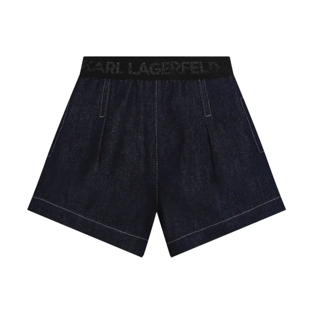 Completo Bambina Karl Lagerfeld Shorts e t-shirt di jeans Karl Lagerfeld