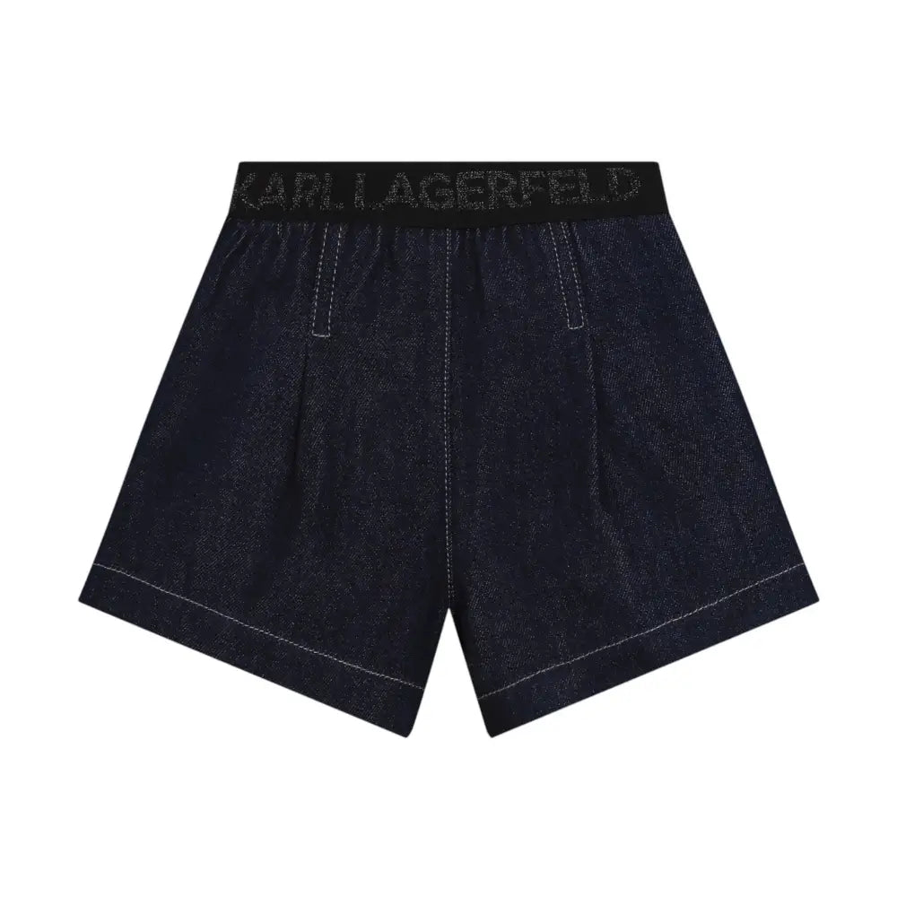 Completo Bambina Karl Lagerfeld Shorts e t-shirt di jeans Karl Lagerfeld