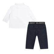 Completo Bambino unisex Karl Lagerfeld Set camicia e pantalone Karl Lagerfeld