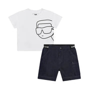Completo Bambino unisex Karl Lagerfeld Set pantaloncini e t-shirt Karl Lagerfeld