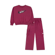 Completo sportivo felpa e pantalone cargo Bambina Nike - Follower SRL