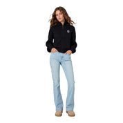 Felpa bomber full zip donna nero guess - felpe
