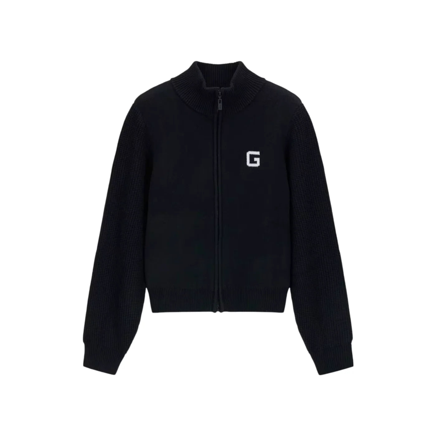 Felpa bomber full zip donna nero guess - felpe
