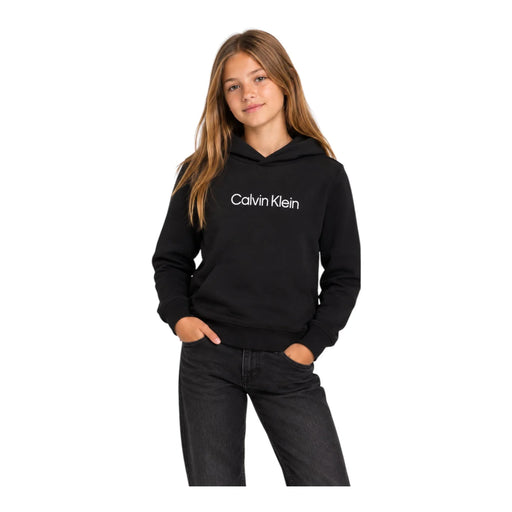 Felpa cappuccio bambino nero calvin klein - felpe