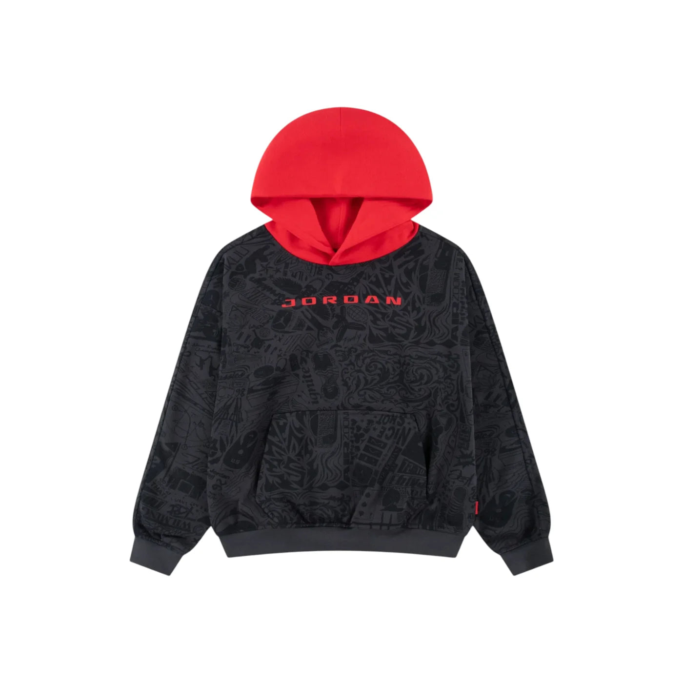 Felpa con cappuccio bambino nero jordan - felpe