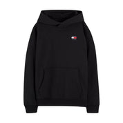 Felpa con cappuccio logo iconico bambino nero tommy hilfiger - felpe