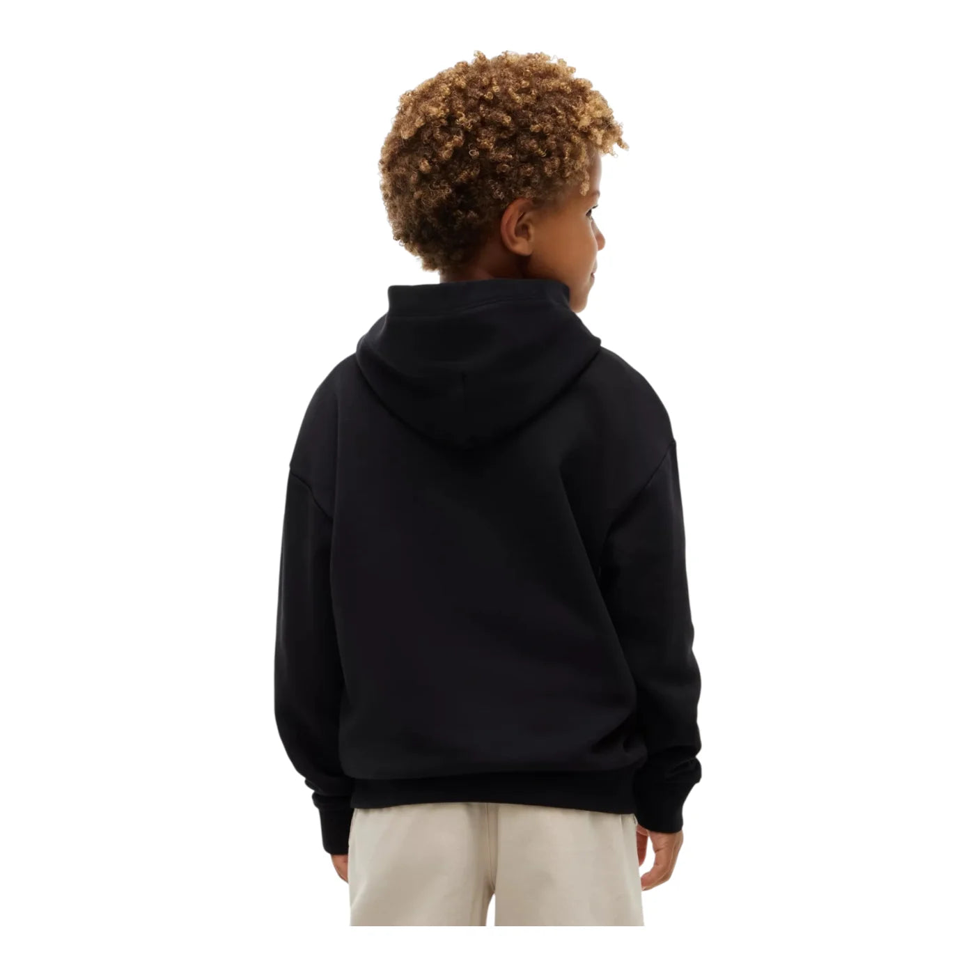 Felpa con cappuccio logo iconico bambino nero tommy hilfiger - felpe