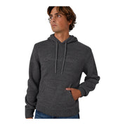 Felpa con cappuccio logo ricamato uomo grigio guess - felpe
