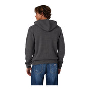 Felpa con cappuccio logo ricamato uomo grigio guess - felpe