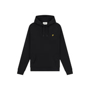 Felpa con cappuccio uomo Lyle e Scott nera con logo uccellino giallo sul petto in cotone comodo