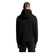 Felpa con cappuccio uomo Lyle e Scott nera con design minimalista in tessuto morbido e liscio