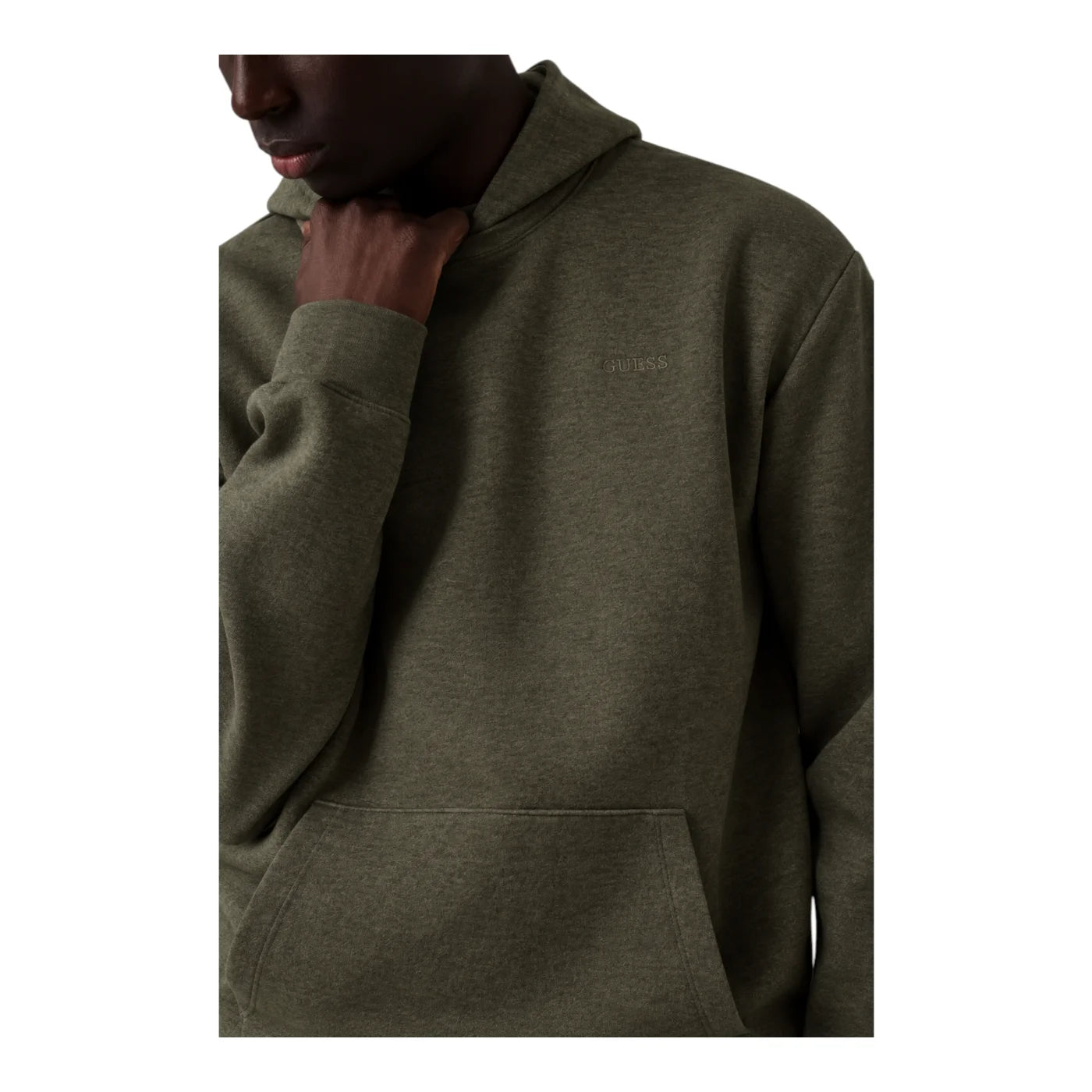 Felpa con cappuccio uomo verde guess - felpe