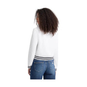Felpa cropped scollo a V Donna Guess Jeans Guess Jeans