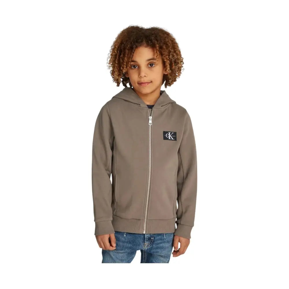 Felpa full zip con cappuccio Bambino unisex Calvin Klein Kids Calvin Klein Kids