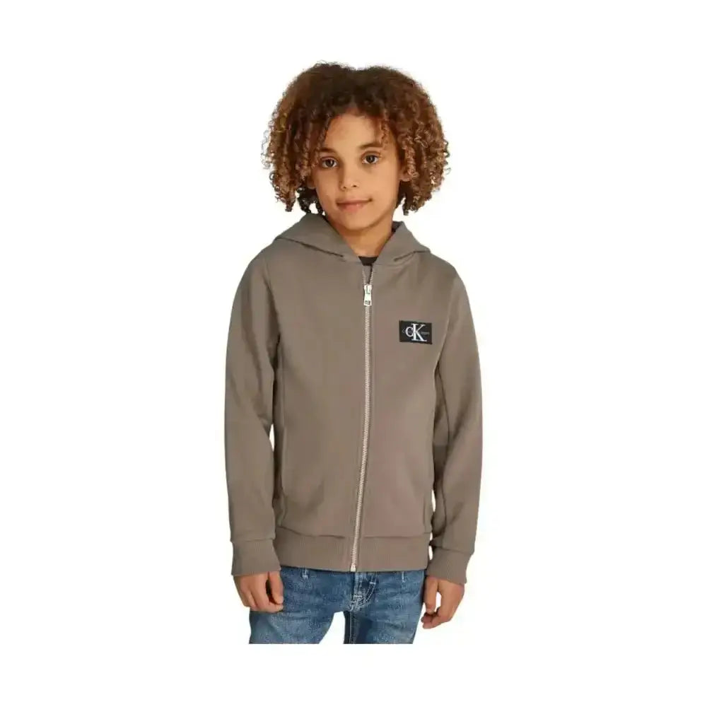 Felpa full zip con cappuccio Bambino unisex Calvin Klein Kids - Follower SRL