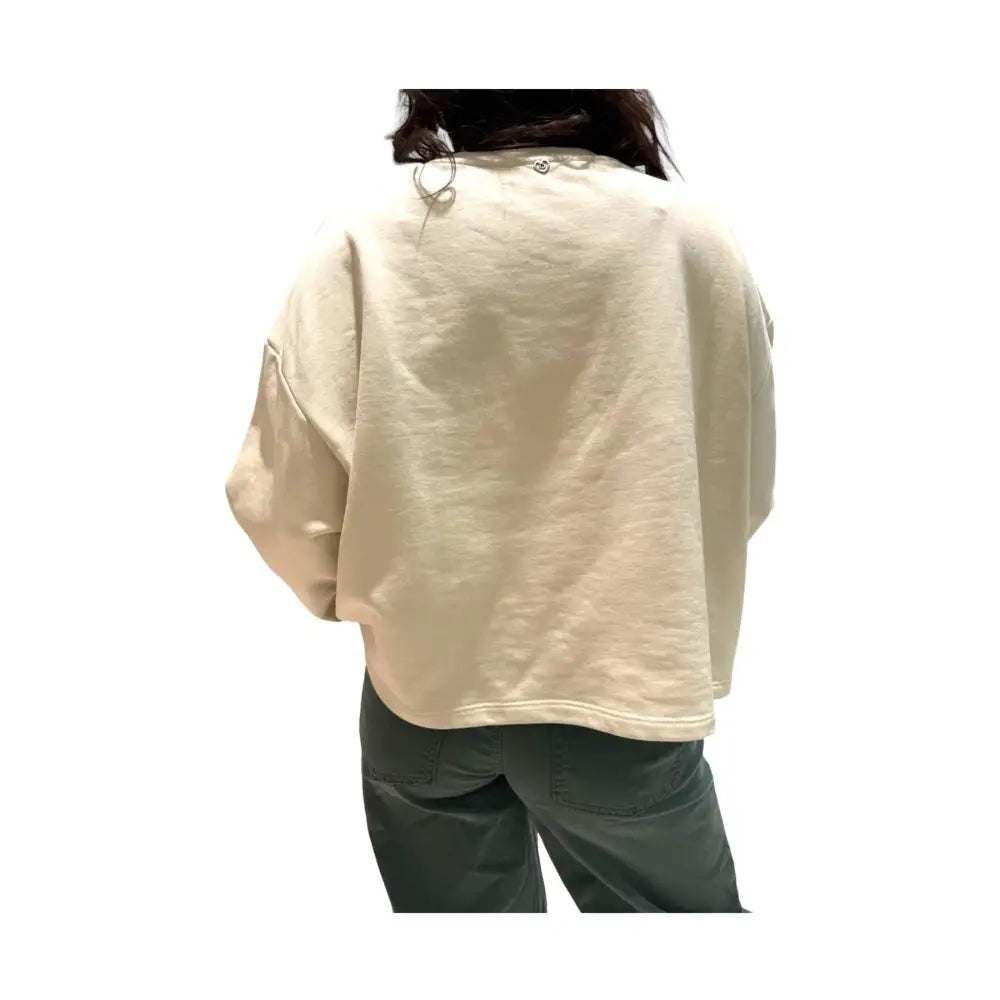 Felpa girocollo con gemme applicate Donna Please Please