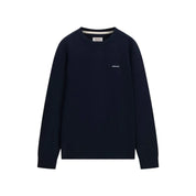 Felpa girocollo con logo uomo blu guess - felpe