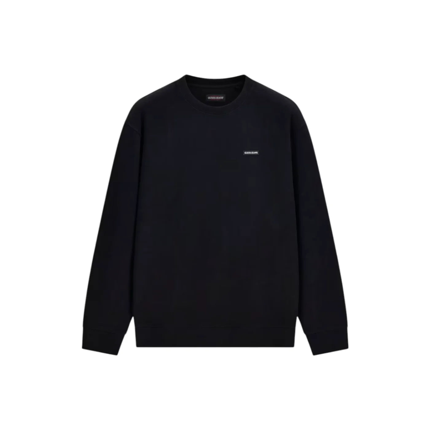 Felpa girocollo con logo uomo nero guess - felpe